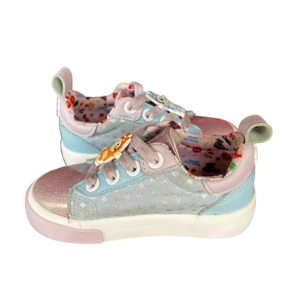 BLUEY BINGO toddler pink blue pastel slip on shoes sneakers groundup sz 7